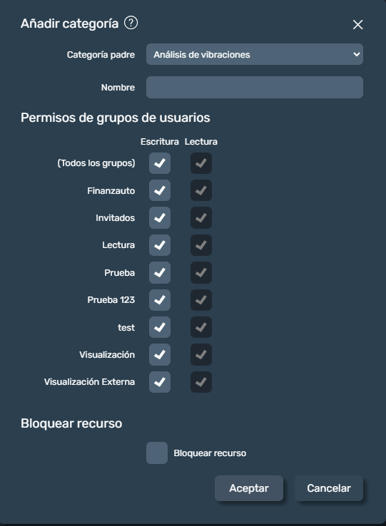 Añadir Categoria de paneles en la interfaz gráfica de Dragsa