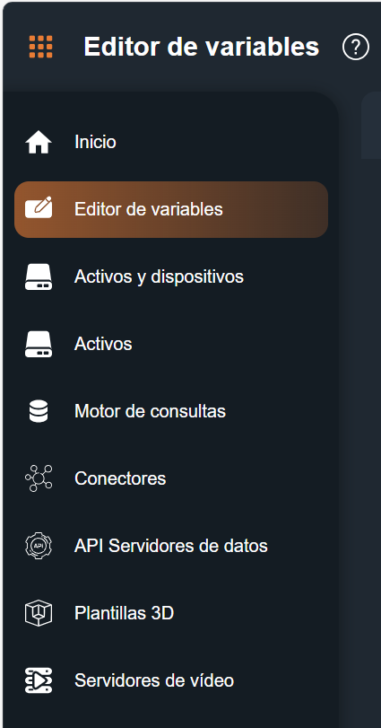 Editor de variables de Dragsa