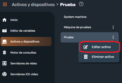 Editar activos en Dragsa