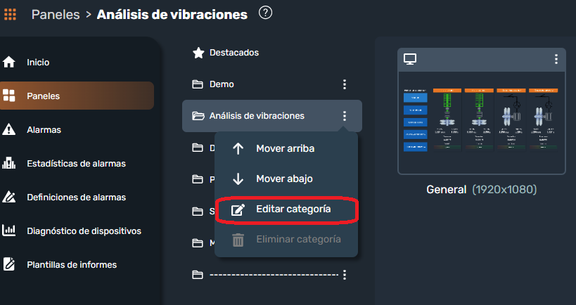 Editar categoria de Dragsa