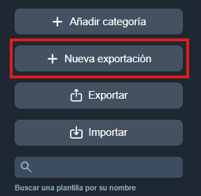 Botón de nueva exportación