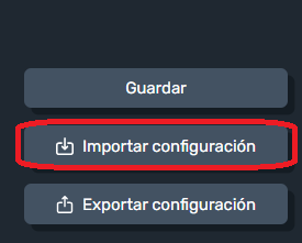 Importar configuración de interfaz visual de Dragsa
