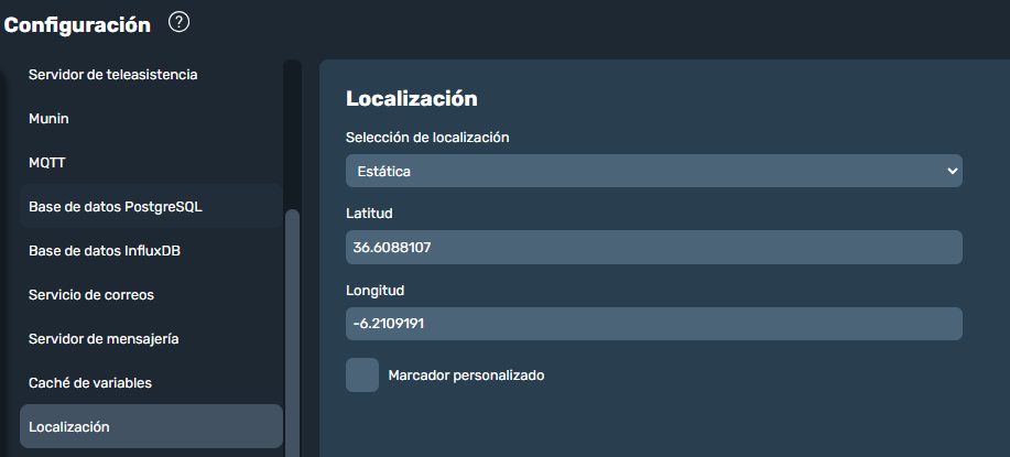 Localización de la interfaz gráfica de Dragsa