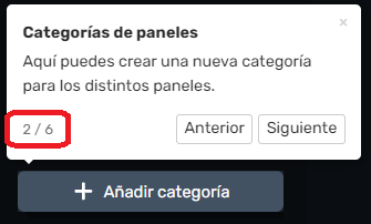 Número de la pestaña del onboarding de la interfaz gráfica de Dragsa