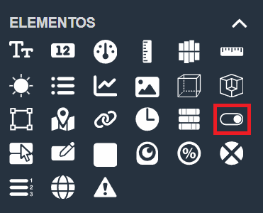 Interruptor de estados en paneles de la interfaz gráfica de Dragsa
