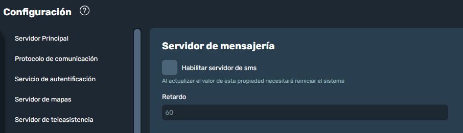 Servicios de mensajeria de la interfaz gráfica de Dragsa